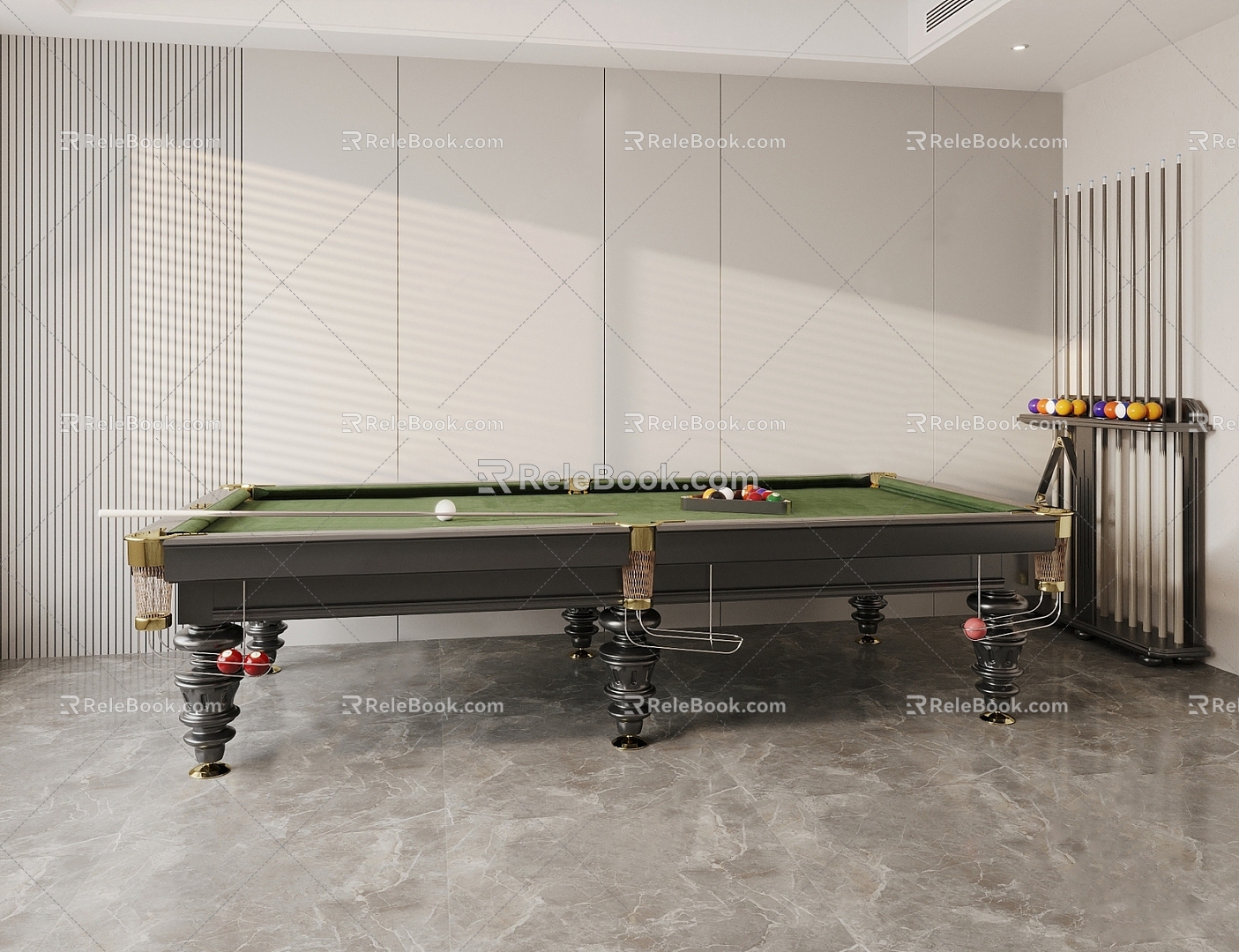 Modern billiard table 3d model