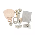 Decorative Ornament Set With Vase Mirror Tray Candle Holder Sphere Decor And Box