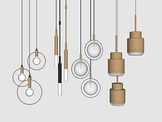 Light Luxury Chandelier Simple Chandelier 3d model