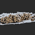 A pile of wood winter firewood trees outdoor scanning 3d model