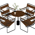 Modern leisure tables and chairs 3d model