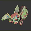 Futuristic Electric Vehicle Design With Large Wheels Blue Accents And Mechanical Structure