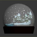 White Hemispherical Decorative Fixture With Red Base For Modern Interior Design