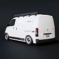 White Cargo Van With Roof Rack Black Accents And Sleek Exterior Design