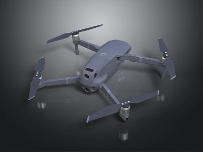 Space Exploration Drone Quadrotor Design With Camera For Cosmic Aerial Missions 3d model