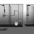 Shower Room Shower Partition Toilet Partition 3d model