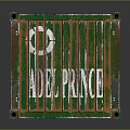 Rusty Green Container With ADEL PRINCE Lettering FRAPDLE And Lifebuoy Symbol
