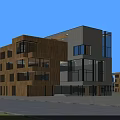 Modern Industrial Factory Building Exterior Design With Large Windows Green Landscaping And Regular Structure