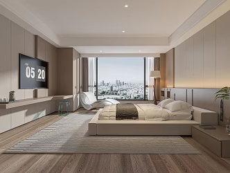 Modern Homestay Room 3d model