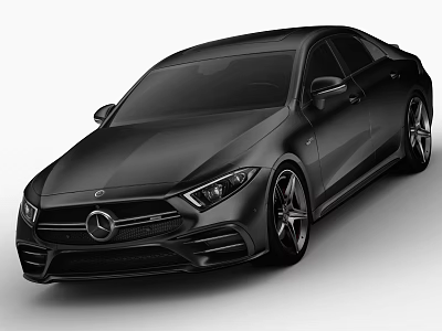 Black Mercedes Sport Sedan Featuring Sleek Exterior Design And Stylish Alloy Wheels 3d model
