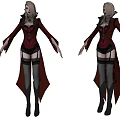 Modern game character vampire 3d model