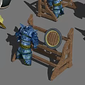 3D Game Props Collection With Various Furniture Decorations And Character Models