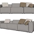 Modern three-seat sofa multiplayer sofa 3d model