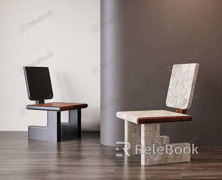 Single Chair Dining Chair Art Single Chair Cement Single Chair model