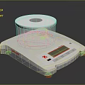 OHAUS Electronic Laboratory Balance With Transparent Wind Shield Digital Display White Body And Red Accents