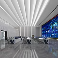 Advanced Monitoring Room With Large Digital Screens And Data Display Consoles