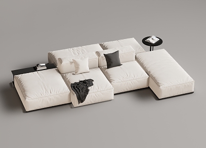 Modern Multiplayer Sofa Module Sofa Back-to-Back Sofa 3d model