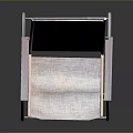 Foldable Modern Armchair With Armrests Sleek Metal Frame And Fabric Seat Backrest