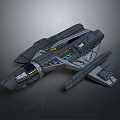 Futuristic Sci Fi Spaceship 3D Model Featuring Detailed Metallic Structure And Advanced Design 3d model