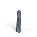Modern Skyscraper Architecture Featuring Sleek Glass Facade And Spire Antenna