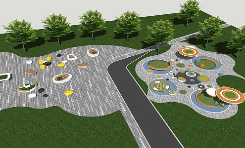 Modern Tree Pool Park Tree Square Street Green Pocket Small Garden Node Landscape Tree Pool Seat 3d model