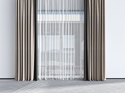 Modern Curtains 3d model