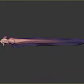 Pink Purple Fantasy Game Movie Character With Long Tail Shiny Scales And Elegant Pose