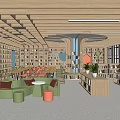 Modern Library 3d model