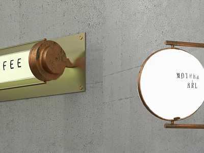 Urban Road Facilities with Fee Sign and Motor Vehicle Indicator on Concrete Wall 3d model