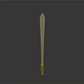 Silver Blade Weapon Knife Featuring Brown Handle On Gray Background