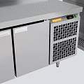 Stainless Steel Commercial Refrigerators And Freezers With Double Door Worktop Design
