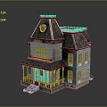 Beijing Art Museum Architectural Model With Classic Gabled Roof Porch Columns And Detailed Windows