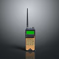Portable Handheld Walkie Talkie With Antenna Green Screen And Keypad