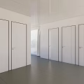 Modern White Hinged Doors In Bright Interior With Sleek Design And Natural Light