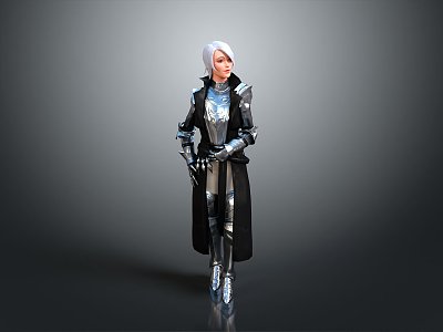 Sci-fi Beauty Cyber Beauty Sci-fi Woman Warrior Future Woman Warrior Sci-fi Lady Soldier Cyber Woman Warrior 3d model