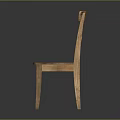 Rustic Wooden Chair Design With Cross Back Straight Legs And Wood Grain