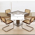 Modern Mahjong Table and Chair Mahjong Table and Chair Combination 3d model