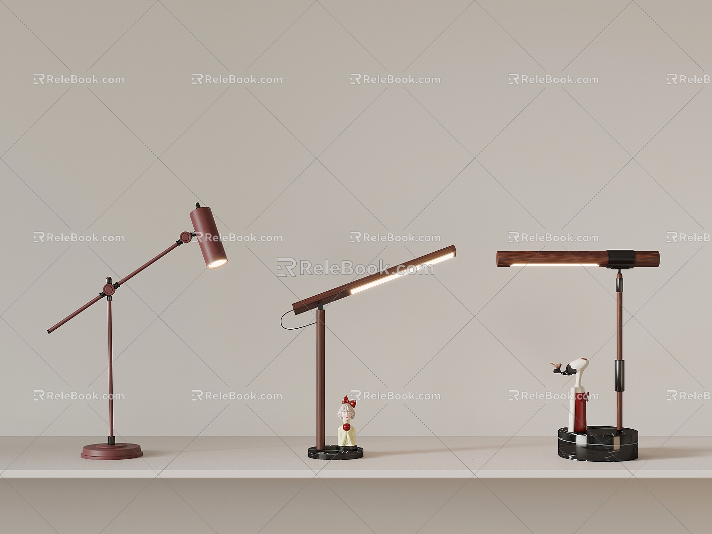 Table Lamp Modern Creative Table Lamp Combination 3d model