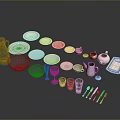 Everyday Household Essentials Including Plates Bowls Cups Pitchers Trays And Cutlery Set