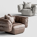 BAXTER Tactile Modern Single Sofa Lazy Sofa Single Banana Sofa 3d model