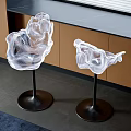Modern Transparent Acrylic Bar Stools With Black Metal Base And Stylish Design
