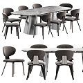 Olos Dining Table and Chair 3d model