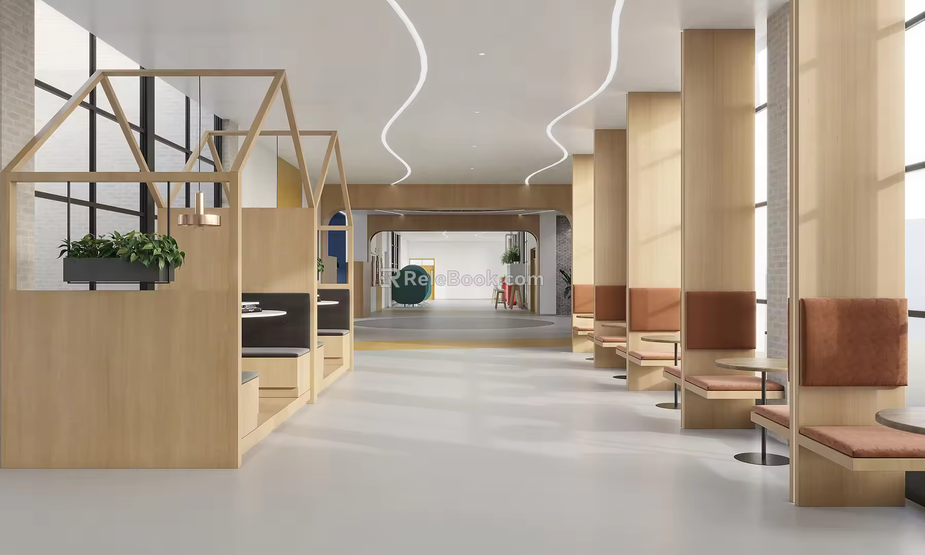modern library 3d model