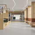 modern library 3d model