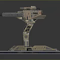Sci Fi Mechanical Weapon Platform Design Featuring Multi Barrel And Metal Support Structure 3d model