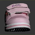 Cute Pink Kids Casual Sneakers With Cartoon Characters And Velcro Straps Design