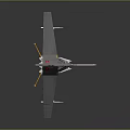 Gray Spacecraft Model With Red Emblem Landing Gear For Cosmic Exploration Missions