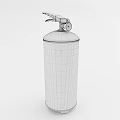 Red Fire Extinguisher Equipment With Instruction Labels And Safety Guidelines