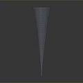 Tall Conical Wire Mesh Structure With Geometric Hollow Modern Design