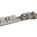 Modern Combination Sofa Multiplayer Sofa 3d model
